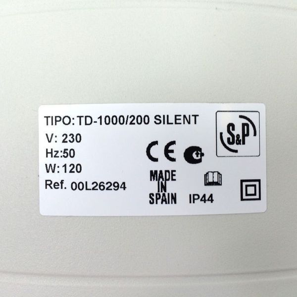 Вентилятор Soler&Palau TD-1000/200 SILENT 5211305300 фото