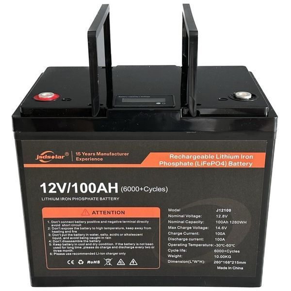 Аккумулятор LiFePO4 12V 100AH Jsdsolar ak-30729 фото