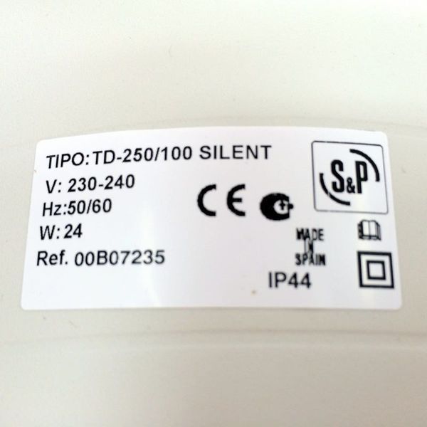 Вентилятор Soler&Palau TD-250/100-125 SILENT 5211360600 фото
