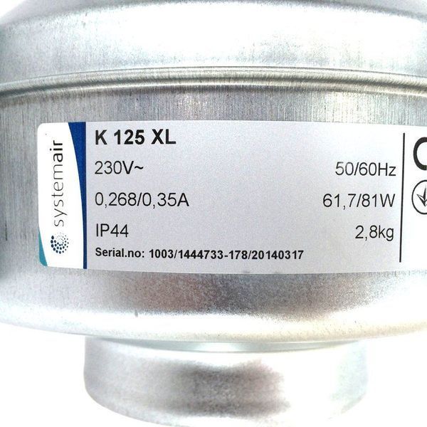 Канальний вентилятор Systemair K 125 XL Sileo sys-25361 фото
