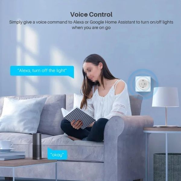 SMART Wi-Fi Розетка з лічильником енергоспоживання 20А (4200Вт) sm-30291 фото