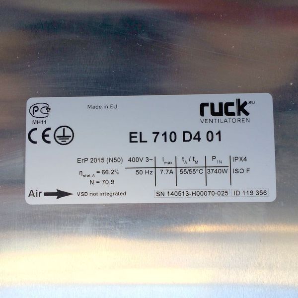 Канальный вентилятор Ruck EL 710 D4 02 r-146531 фото
