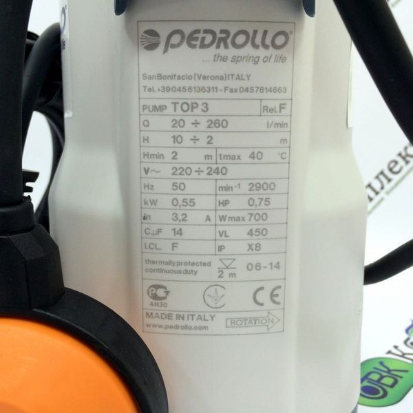 Дренажный насос Pedrollo TOP 3 300306 фото