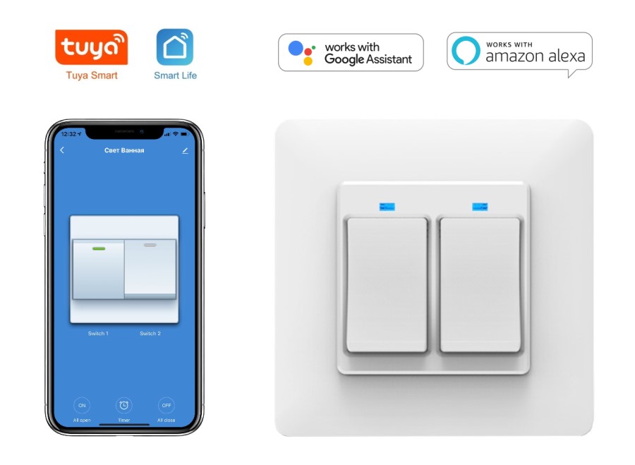 Видалене керування вимикачем через програма Smart Life