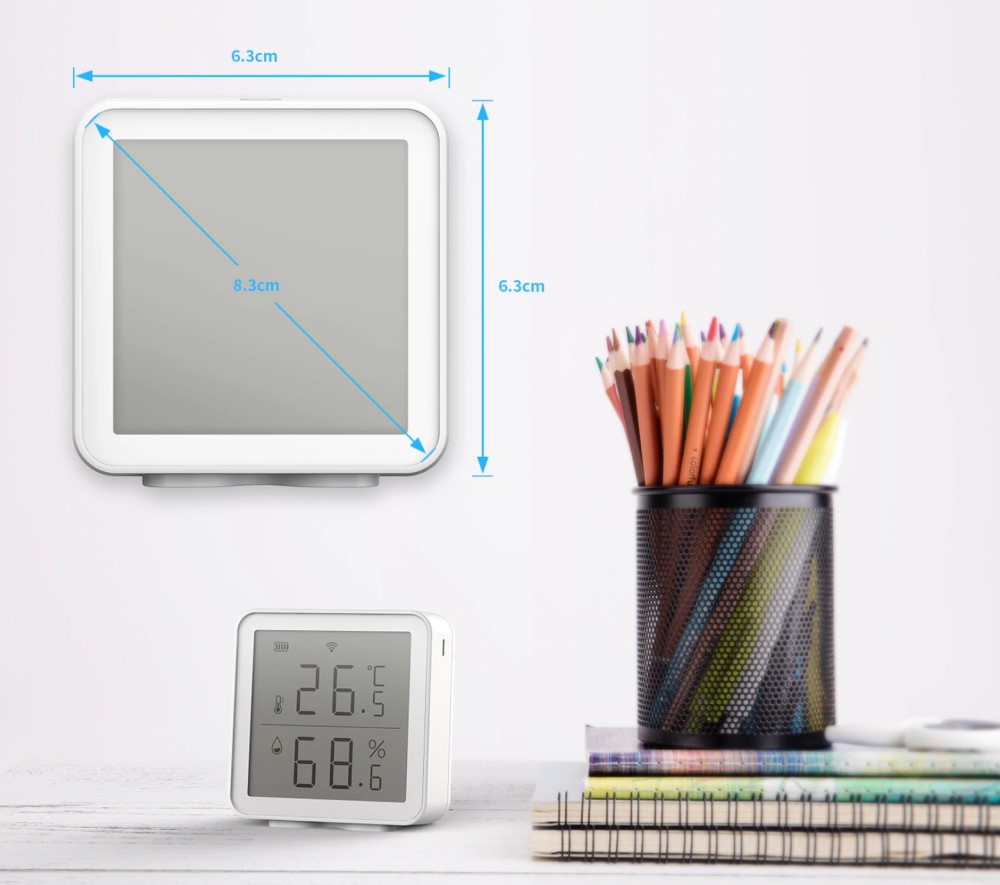 Габаритні розміри SMART Wi-Fi Датчика температури та вологості