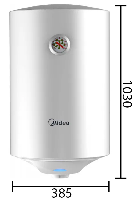 Розміри водонагрівача Midea D80-15F6(D)
