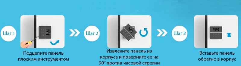 Поворот панели управления Midea Prime Wi-Fi D100-20ED6 (D)