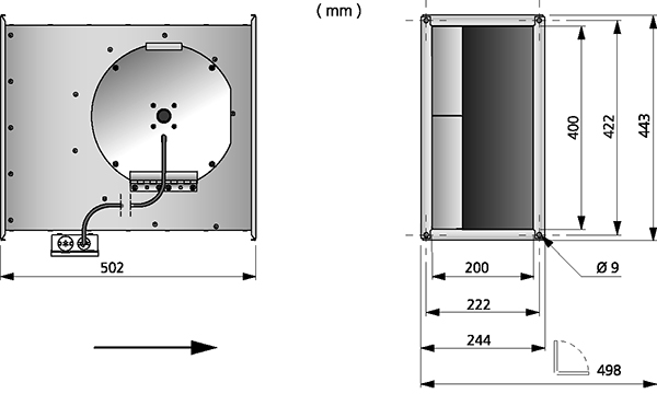 Габаритные размеры Ostberg 400x200 C1