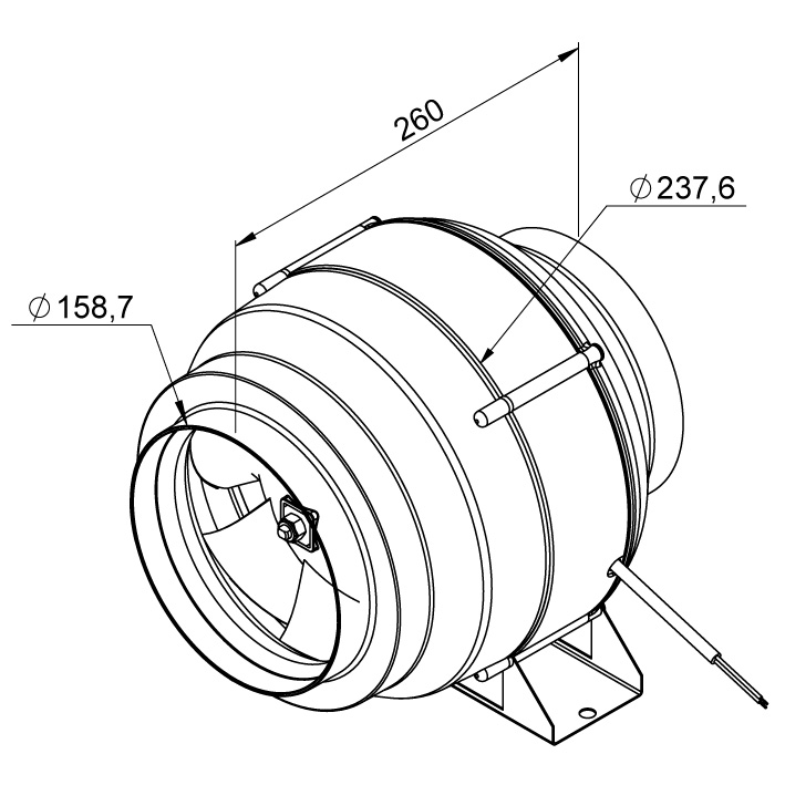 Габаритные размеры Ruck EL 160L E2 01