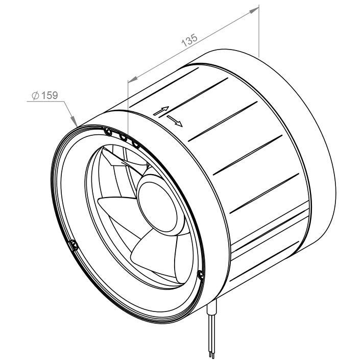 Габаритные размеры RUCK EM 160 E2 01