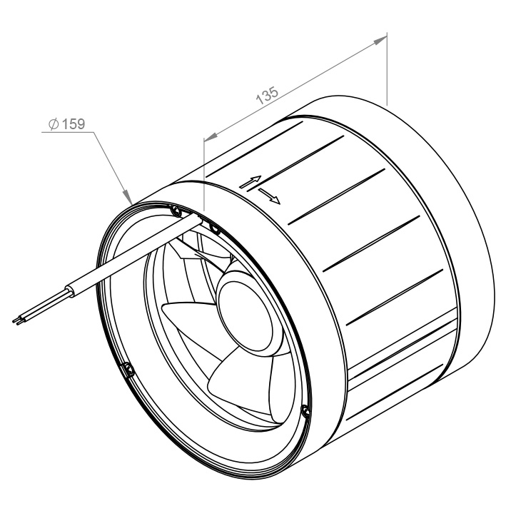 Габаритные размеры RUCK EM 160 E2 02