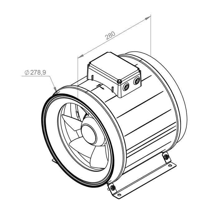 Габаритные размеры RUCK EM 280 EC 01