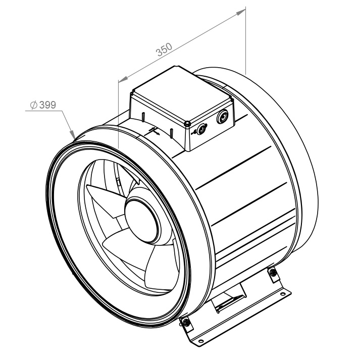 Габаритные размеры RUCK EM 400 EC 01