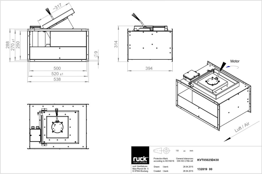 Размеры Ruck KVT 5025 D4 30 Габариты Ruck KVT 5025 D4 30
