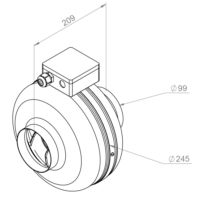 Габаритные размеры Ruck RS 100 EC