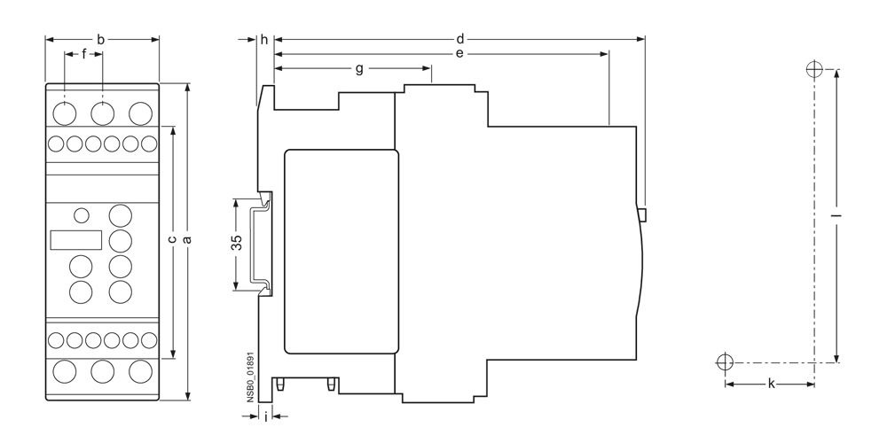 Габаритные размеры Siemens Sirius 3RW40