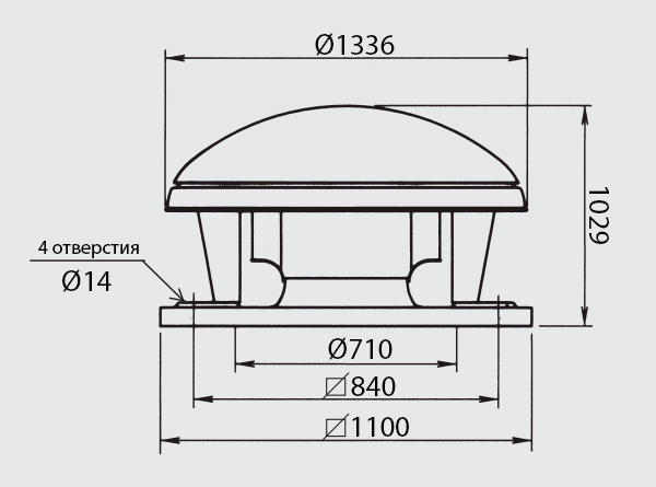 Габаритные размеры Soler&Palau CTHT/6/12-630