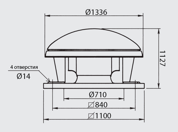 Габаритные размеры Soler&Palau CTHT/6-710