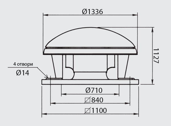 Габаритні розміри Soler&Palau CTHT/6-710