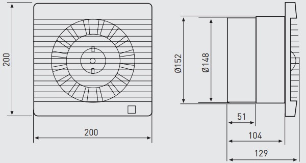 Габаритные размеры Soler&Palau DECOR-300 C