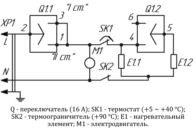Подключения тепловентилятора к сети