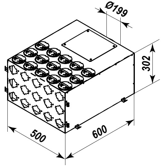 Габаритные размеры FlexiVent 1001200/75х6