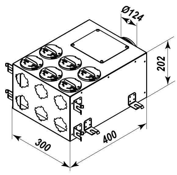 Габаритные размеры FlexiVent 1002125/75х6