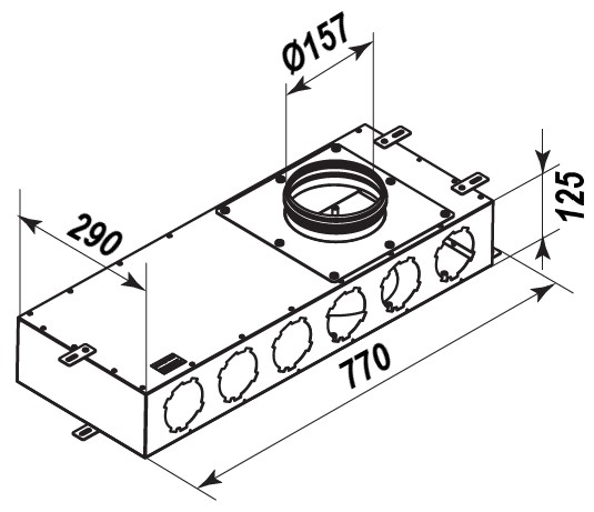 Габаритные размеры FlexiVent 1004160/90х6