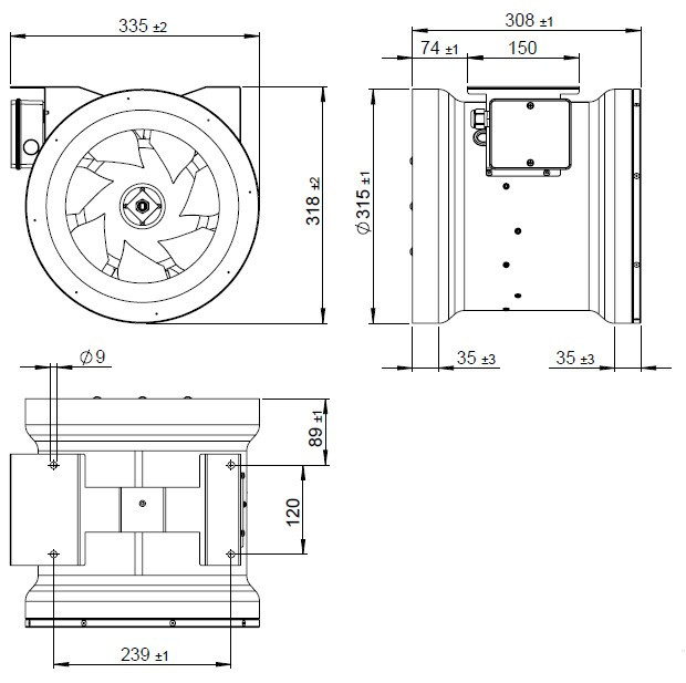 Габаритные размеры Ruck EL 315 E2 01