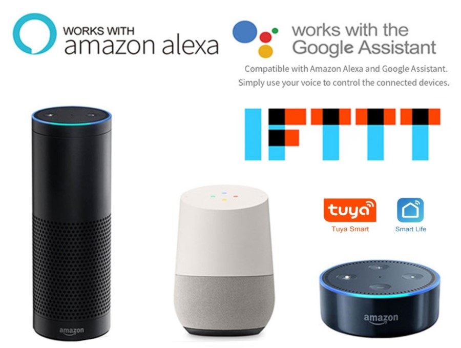 Підтримує голосове управління Alexa Echo та Google Home