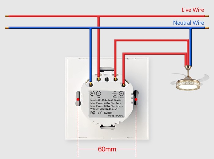 Схема підключення SMART Регулятор обертів та світла
