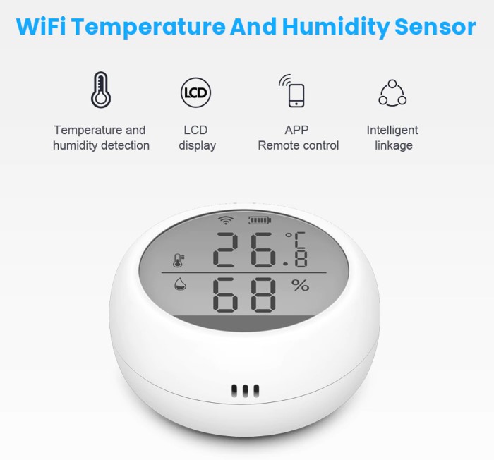 Wi-Fi Датчика температуры и влажности AVATTO