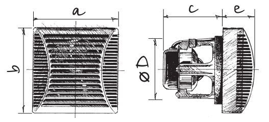 Габаритні розміри вентилятора Blauberg Brise