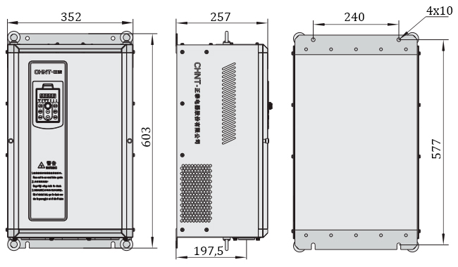 Габаритные размеры Chint NVF2G-45/TS4