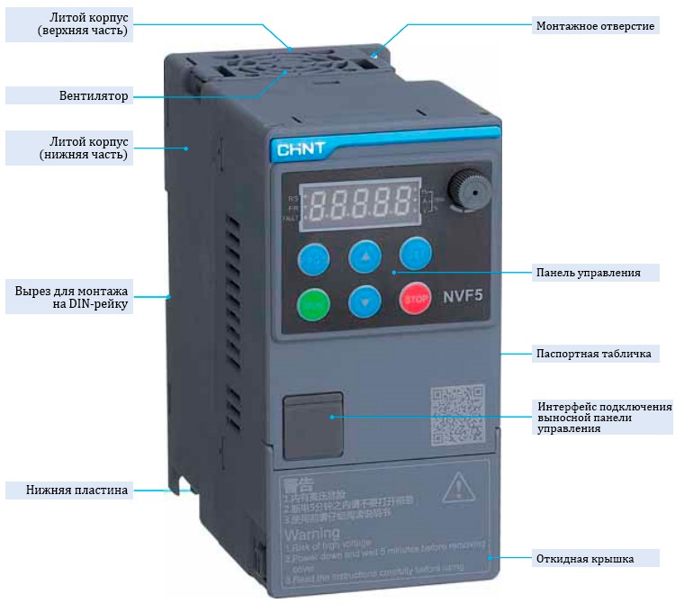 Конструкция Chint NVF5-2.2/TD2-B
