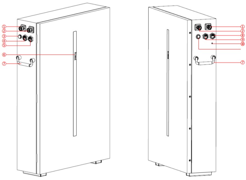 Конструкция LiFePO4 батареи Deye RW-M6.1