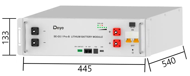 Габаритні розміри Deye SE-G5.1 Pro-B