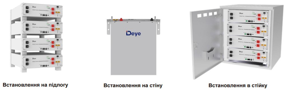 Установка LiFePO4 батареї Deye SE-G5.1 Pro-B