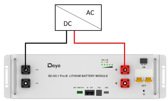 Подключение батареи Deye SE-G5.3