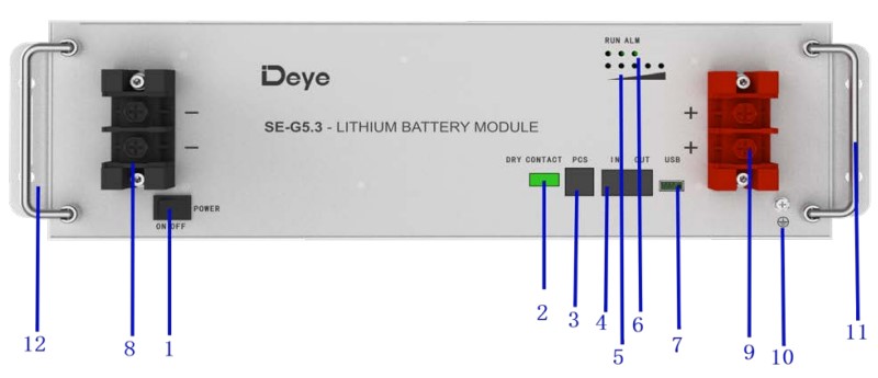 Конструкция LiFePO4 батареи Deye SE-G5.3