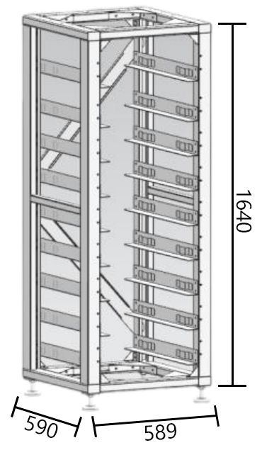 Габаритні розміри Deye 3U-LRACK