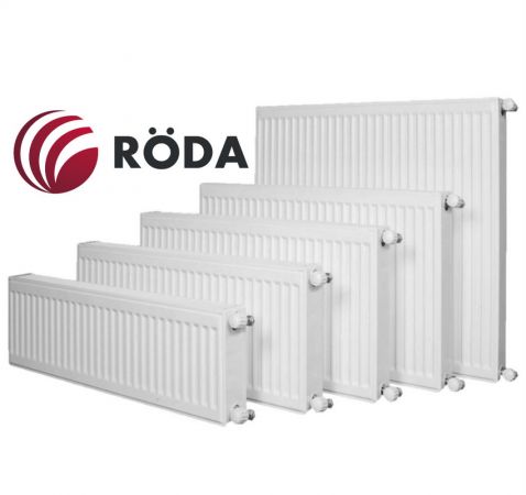 Сталевий радіатор Roda R 11 тип 500х600 збоку підключення 761 Вт
