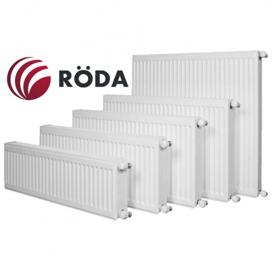 Сталевий радіатор Roda 11 R тип 500х500 збоку підключення 636 Вт