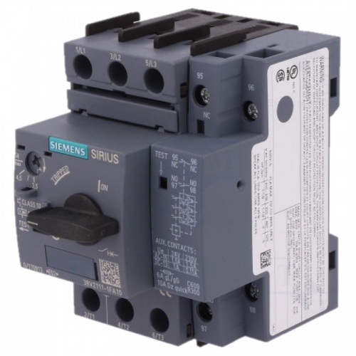 Автоматический выключатель Siemens Sirius 3RV20 21-4AA10 до 16А (7,5кВт)