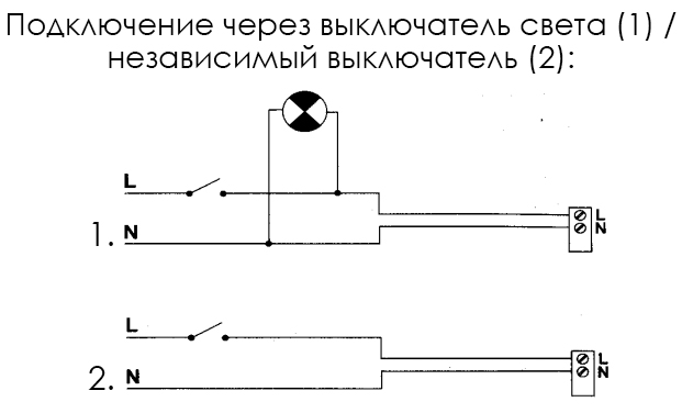 Cхема подключения Soler&Palau EDM-80 N