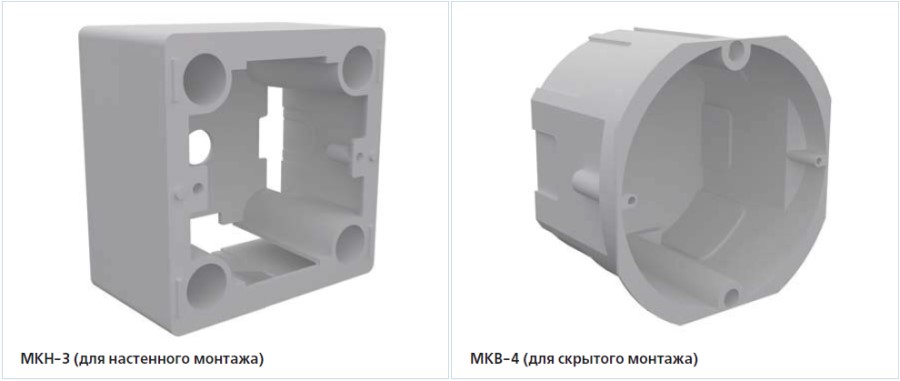 Коробки для настенного и скрытого монтажа