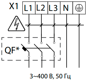 Підключення VENTS МПА 300 E-5,1 А70 до мережі