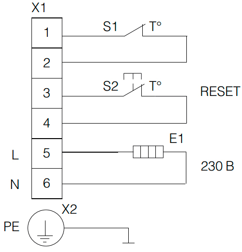 Схема подключения электрического нагревателя ВЕНТС НК 100-0,6-1
