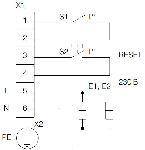Схема підключення електричного нагрівача ВЕНТС НК 315-2,4-1