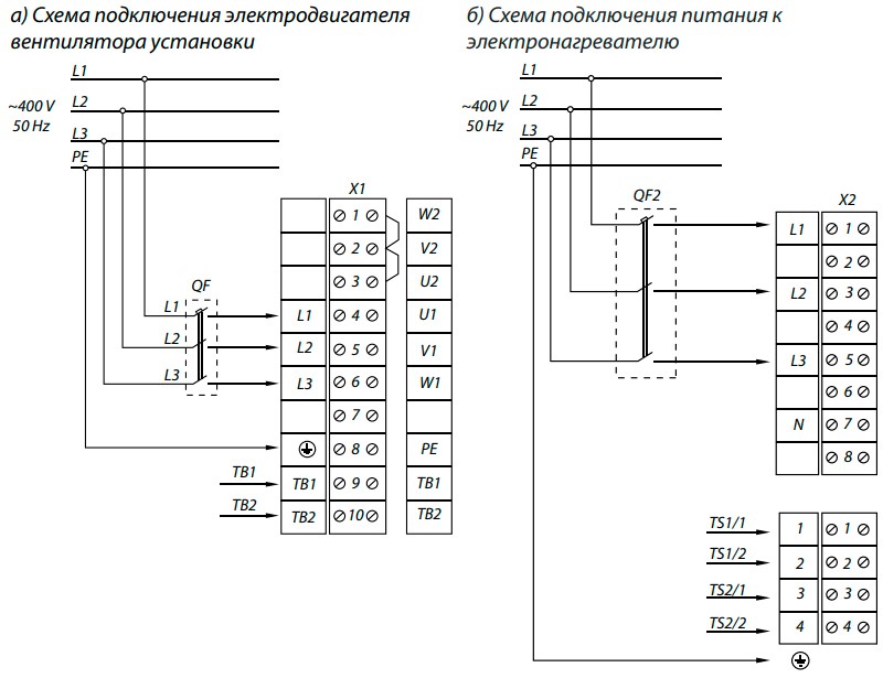 Подключение VENTS ПА 02 Е LCD к сети